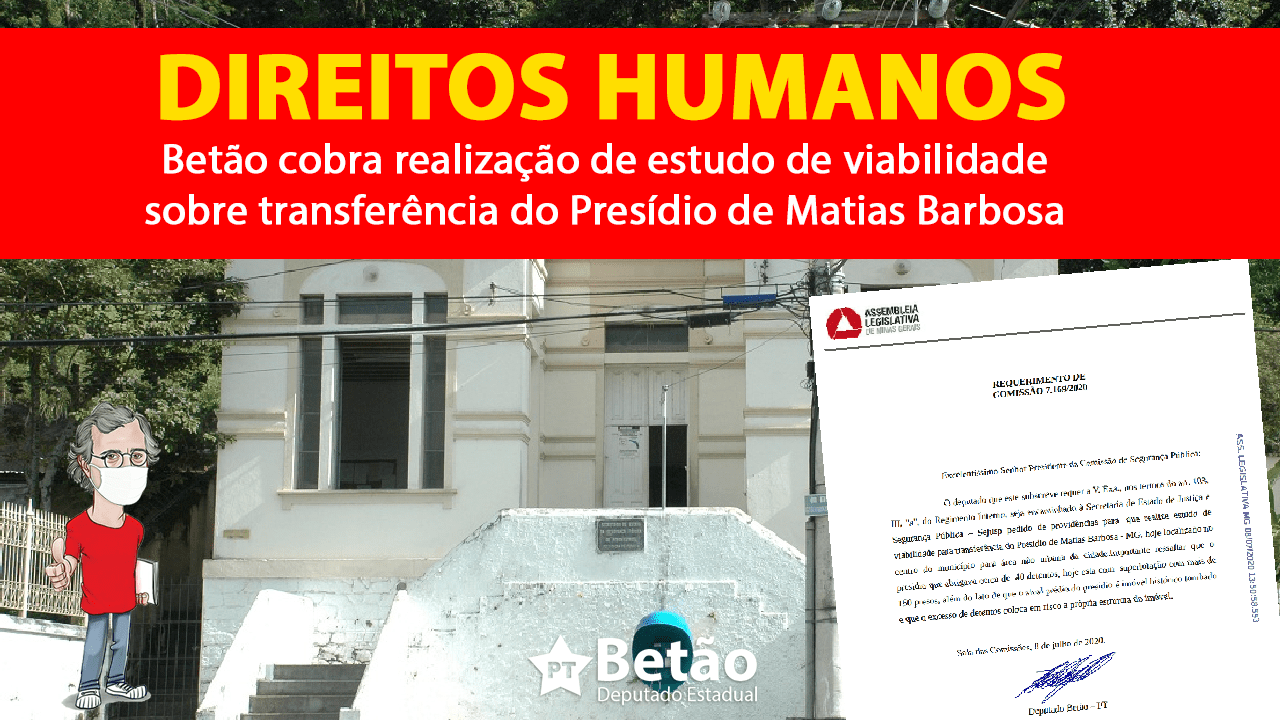 Read more about the article Betão cobra do Estado realização de estudo de viabilidade para transferência do Presídio de Matias Barbosa, localizado na região central da cidade
