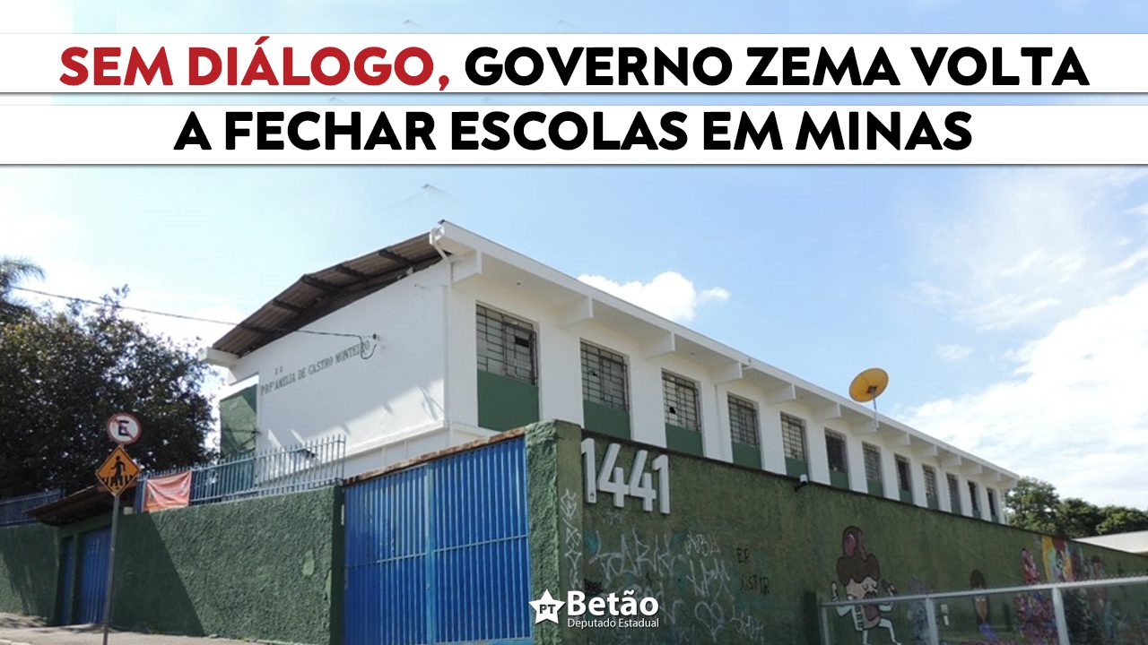 Read more about the article Governo Zema volta a fechar escolas em Minas sem diálogo com a comunidade escolar